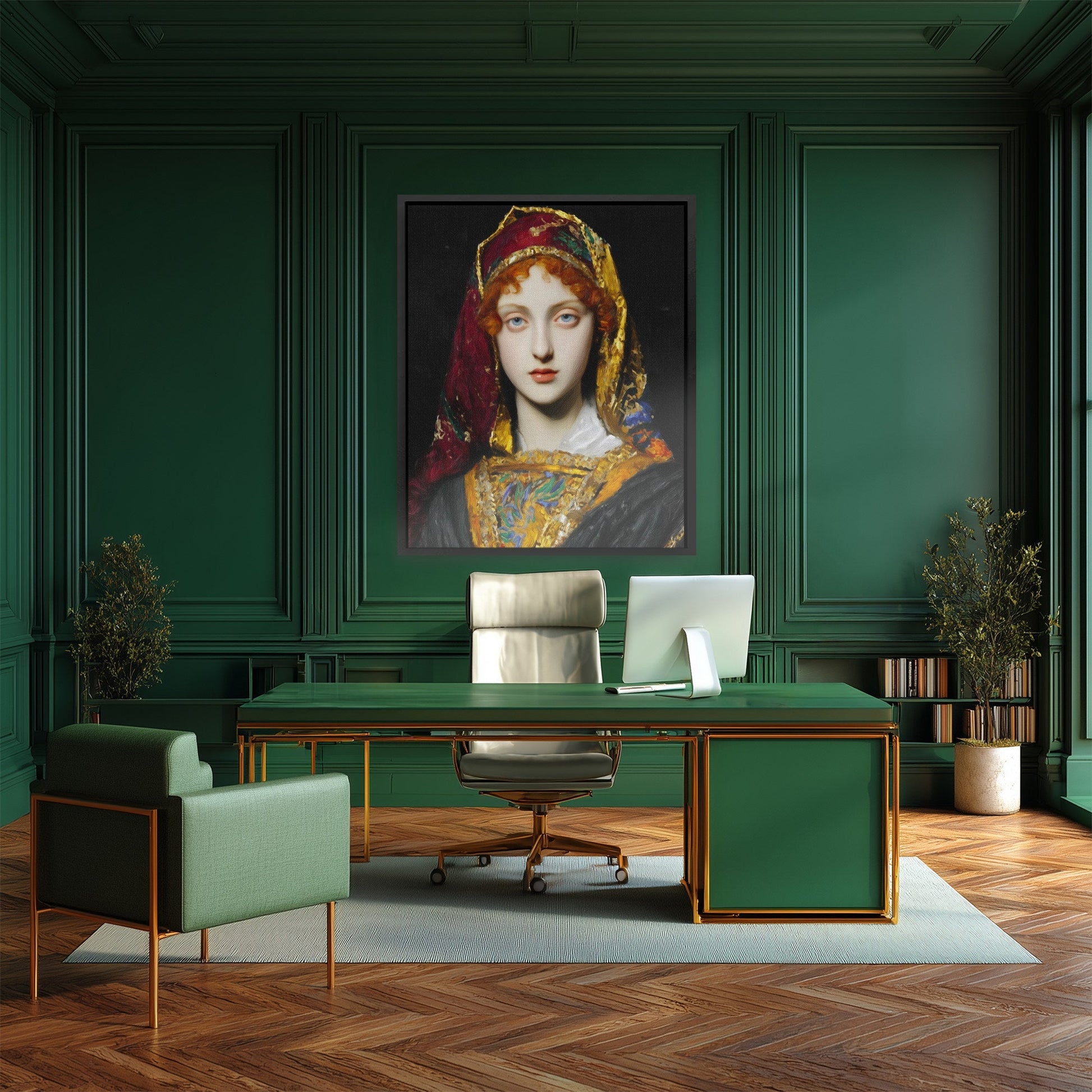 Veiled Turban Portrait - Luxury Wall Art