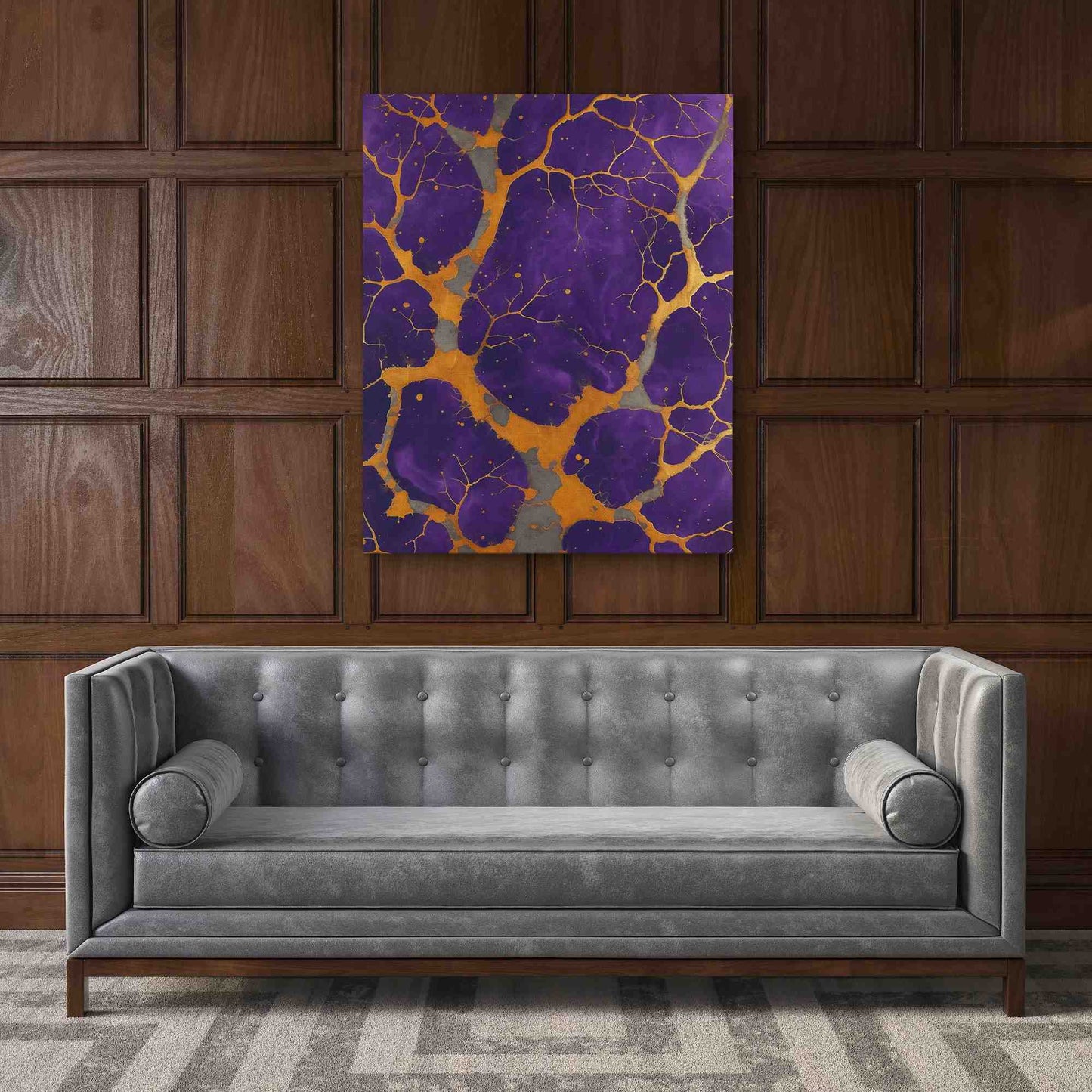 Veins of Gold - Large Abstract Canvas Print
