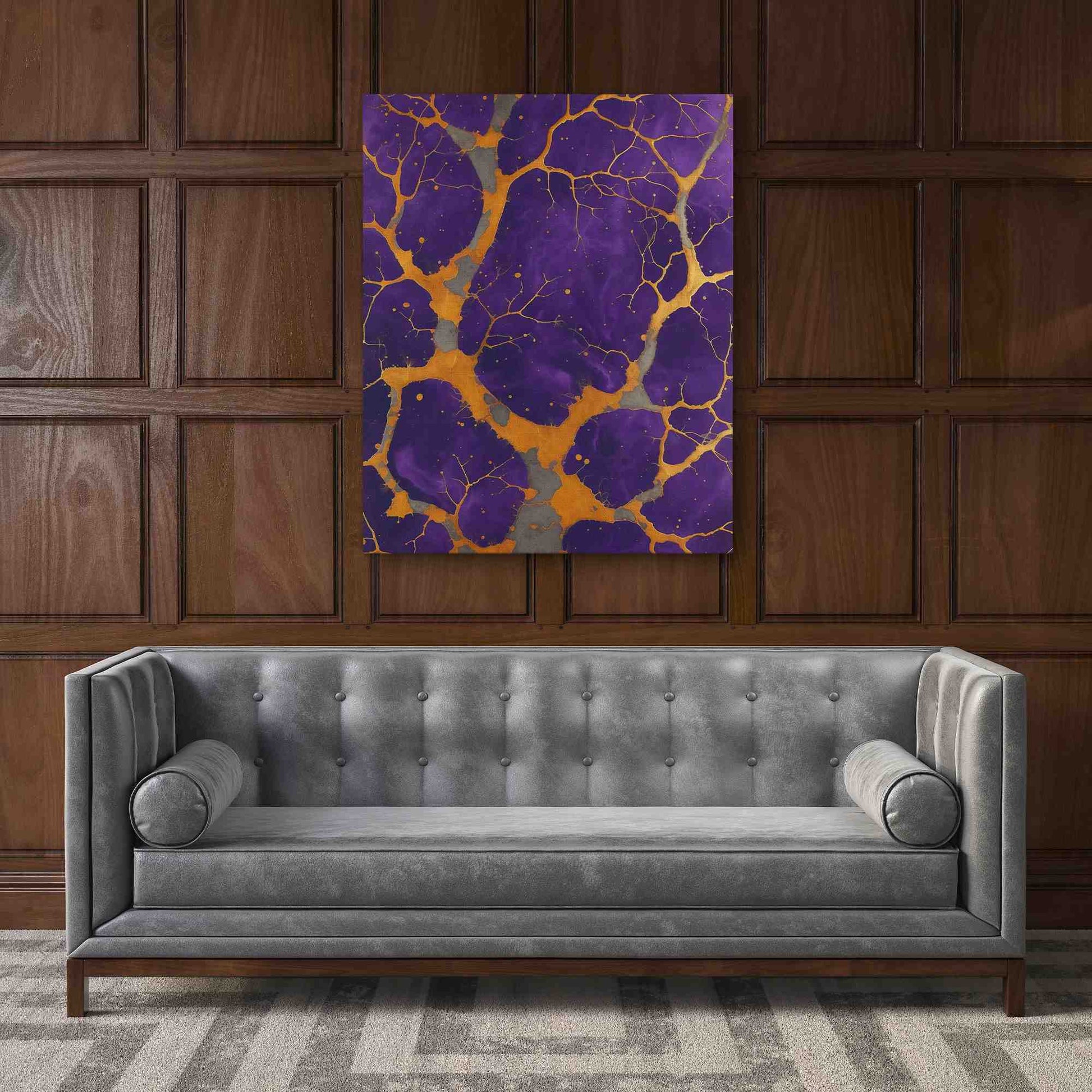 Veins of Gold - Large Abstract Canvas Print