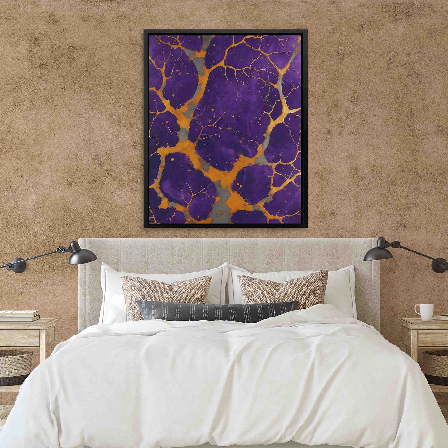 Veins of Gold - Gold Wall Art for Bathroom