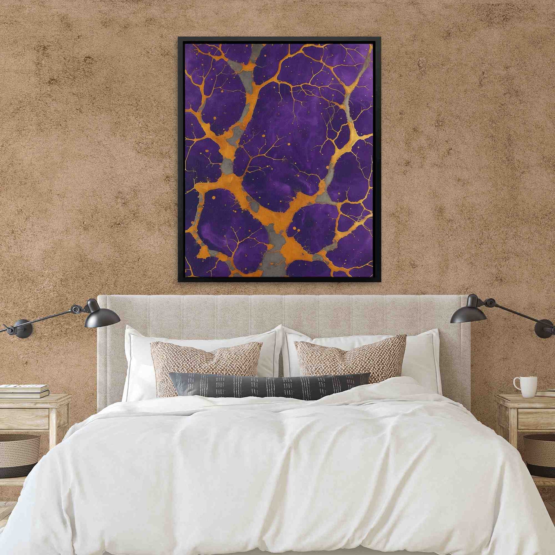 Veins of Gold - Gold Wall Art for Bathroom