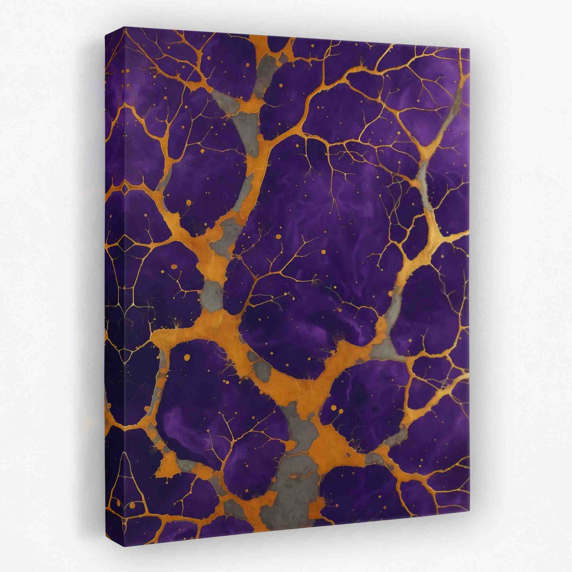 Veins of Gold - Lightning Canvas Wall Art