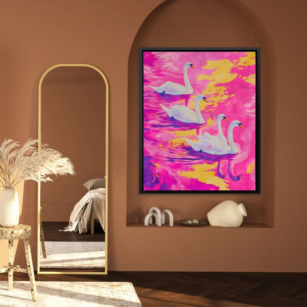 Velvet Reflections - Modern Colorful Canvas Wall Art
