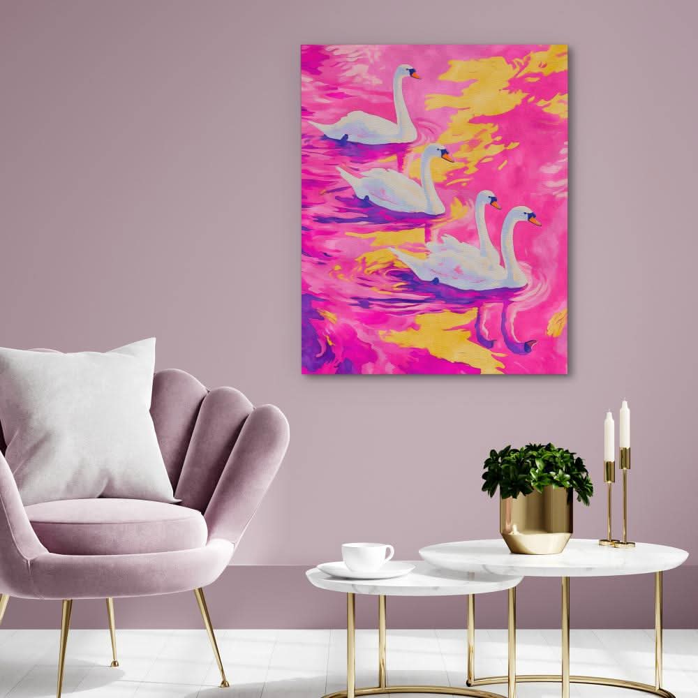 Velvet Reflections - Colorful Wall Art for Lounge