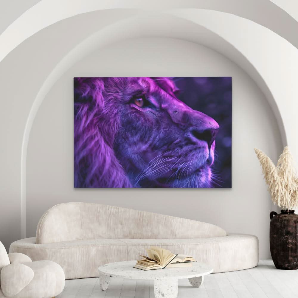 Velvet Veil - Contemporary Purple Canvas Wall Art