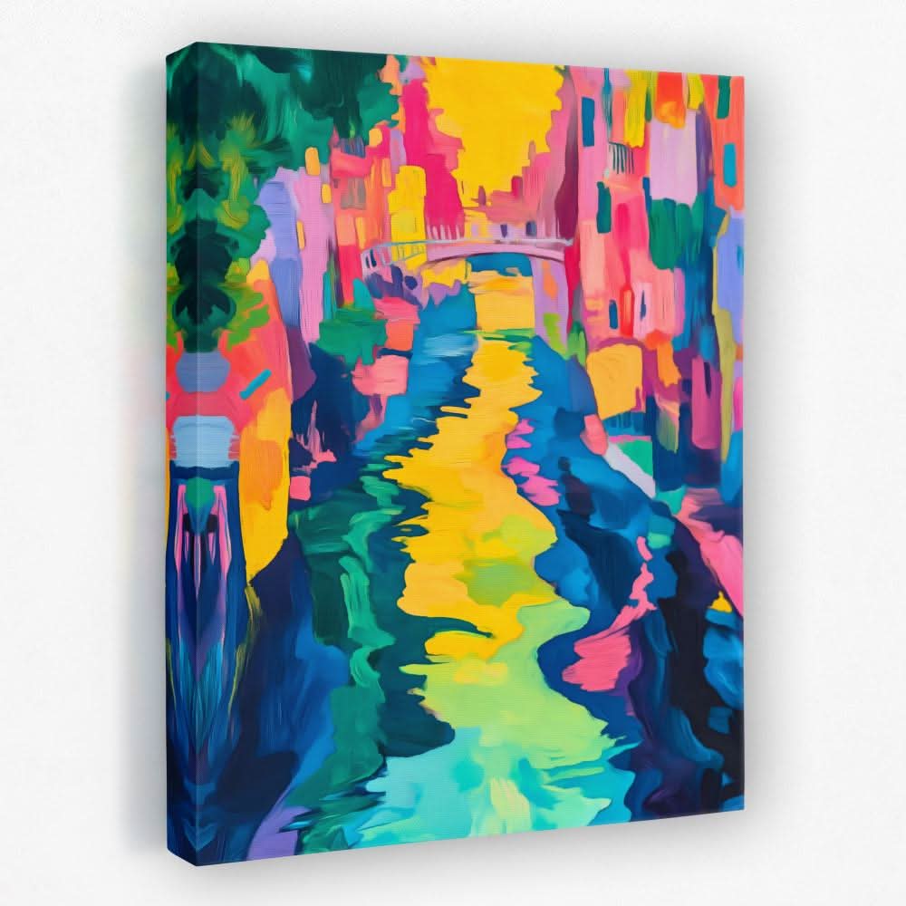 Venetian Canal - Architecture Canvas Wall Art