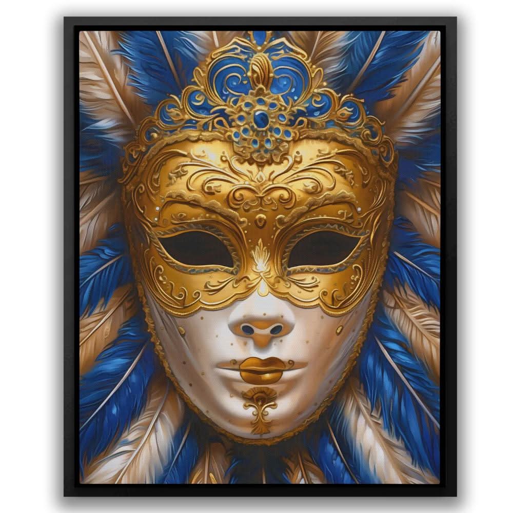 Venetian Mask - Venetian Wall Art in Black Frame