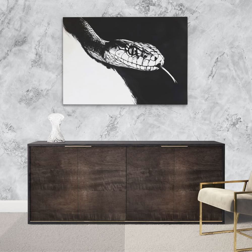 Venom & Void - Monochromatic Canvas Print