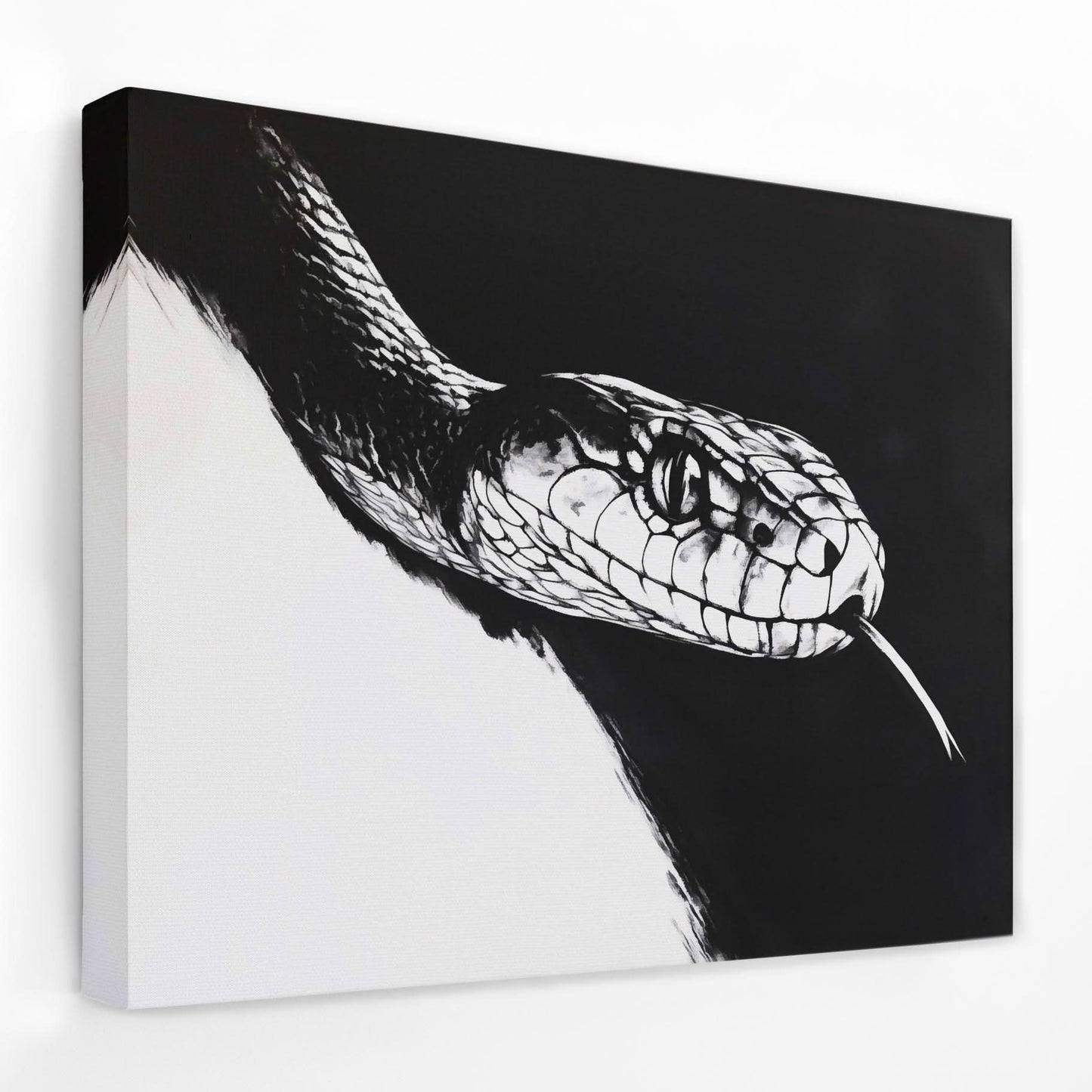 Venom & Void - Black and White Canvas Wall Art