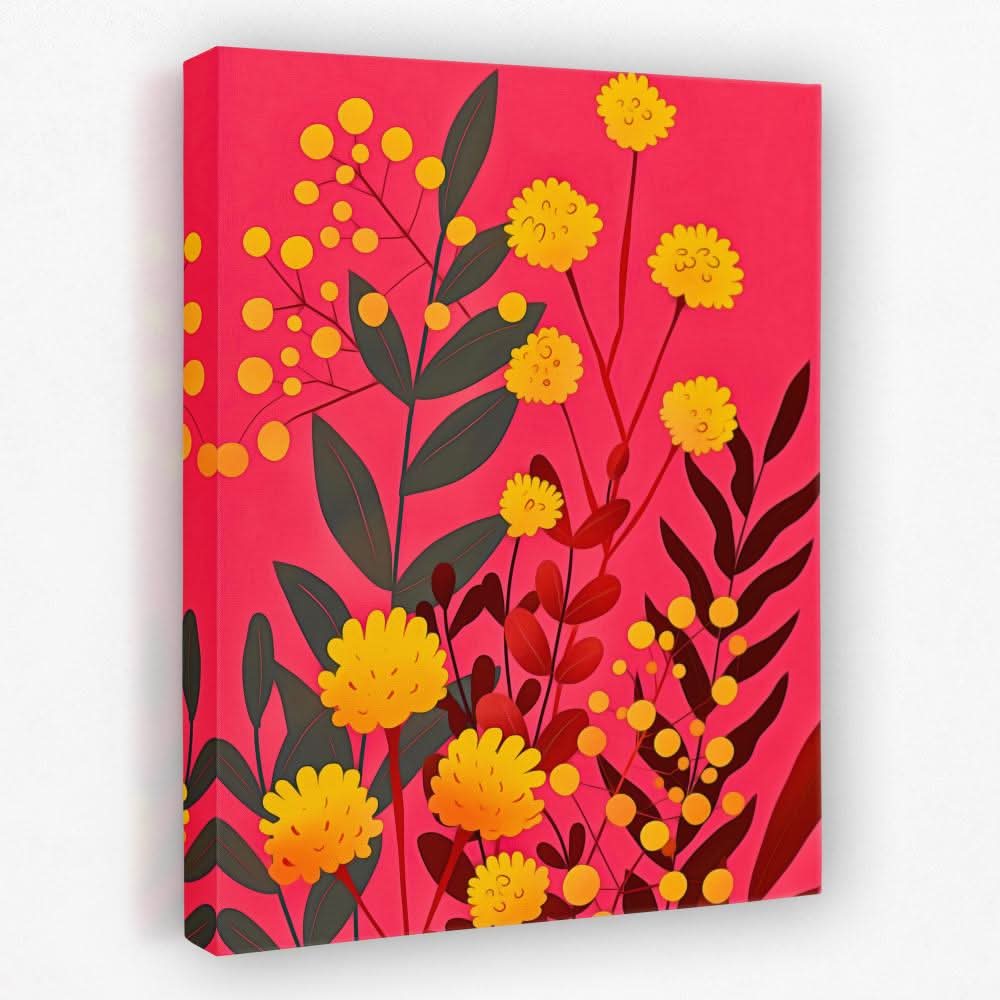Vibrant Art Pop - Floral Canvas Wall Art