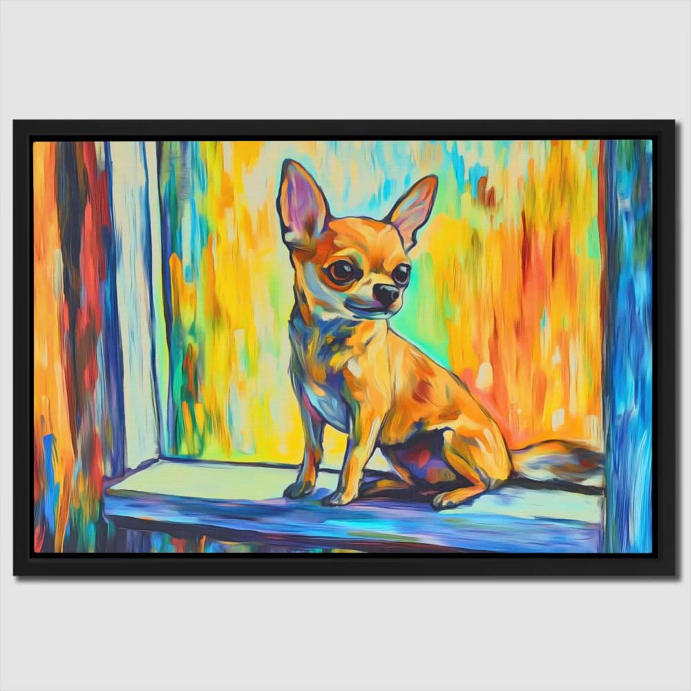 Vibrant Chihuahua - Colorful Dog Canvas Print