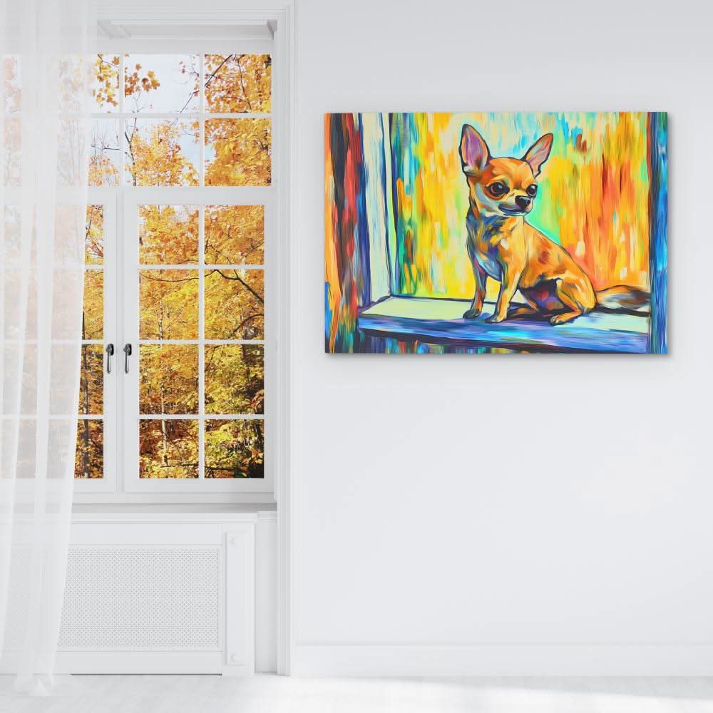 Vibrant Chihuahua - Modern Colorful Canvas Wall Art
