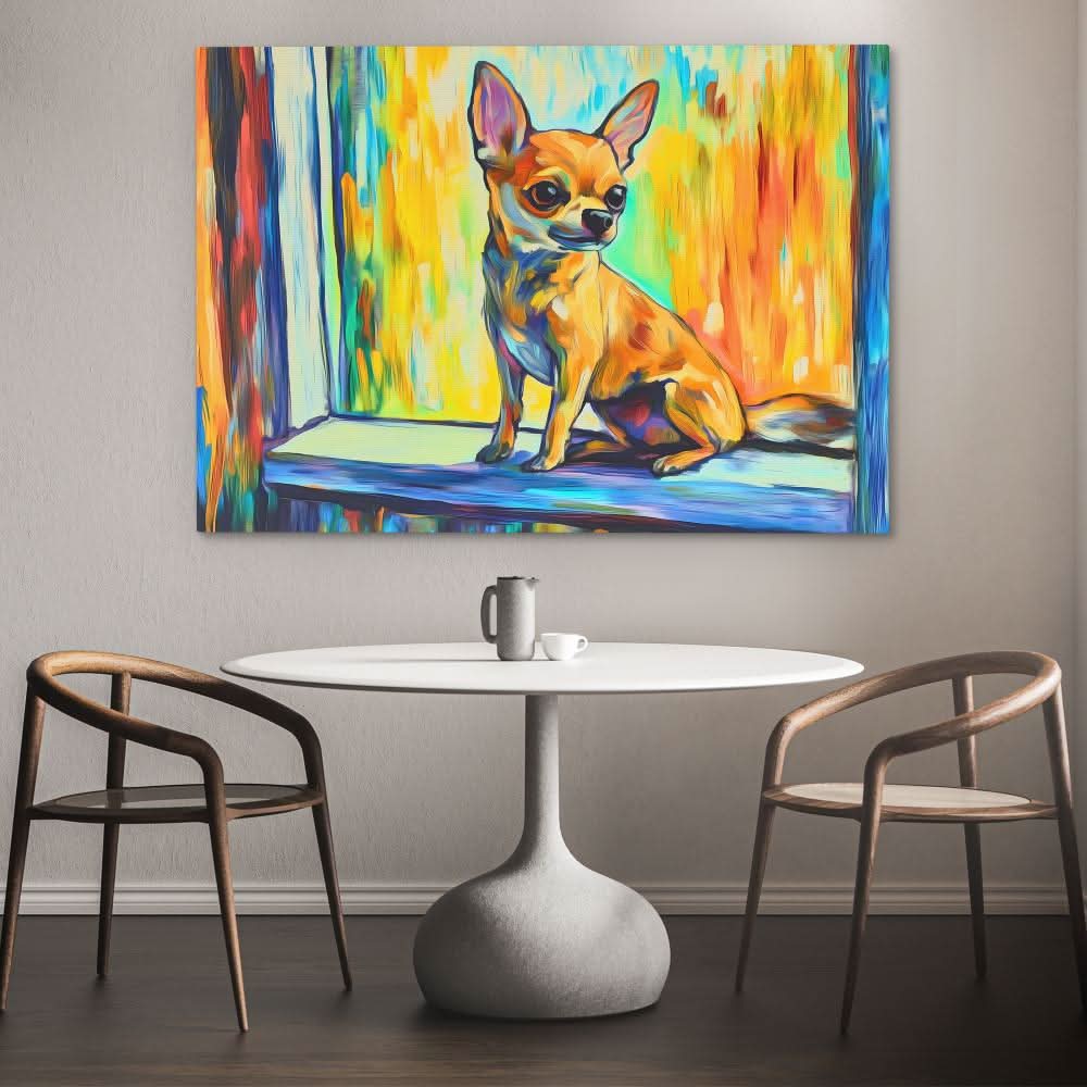 Vibrant Chihuahua - Animals Art for Hallway