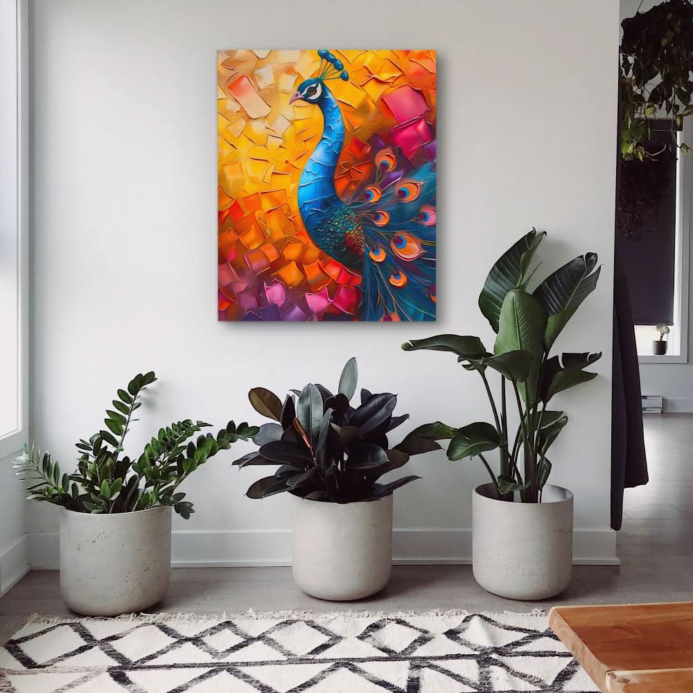 Vibrant Display - Colorful Bird Canvas Print