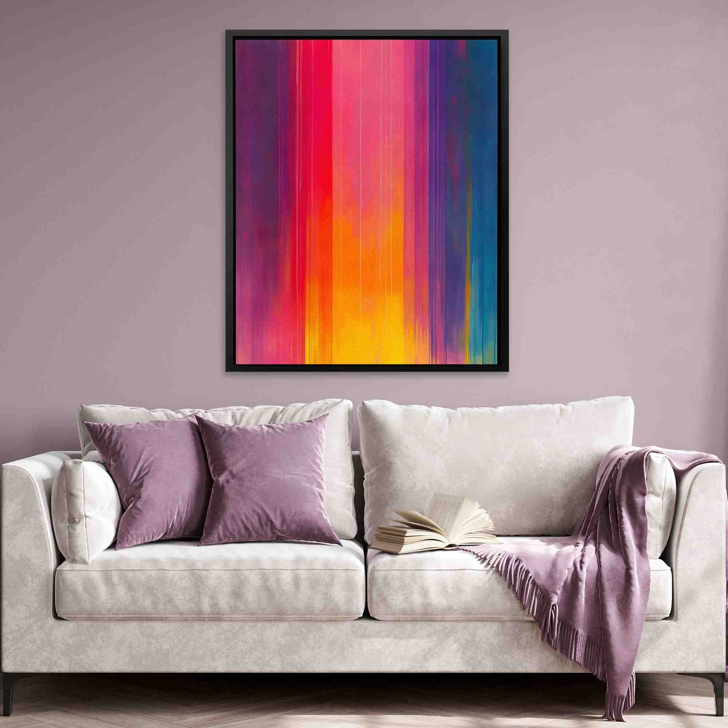 Vibrant Falls - Colorful Wall Art for Bathroom