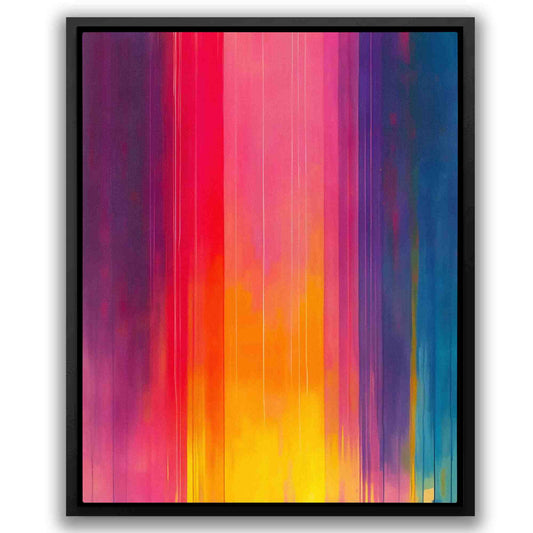 Vibrant Falls - Abstract Wall Art in Black Frame