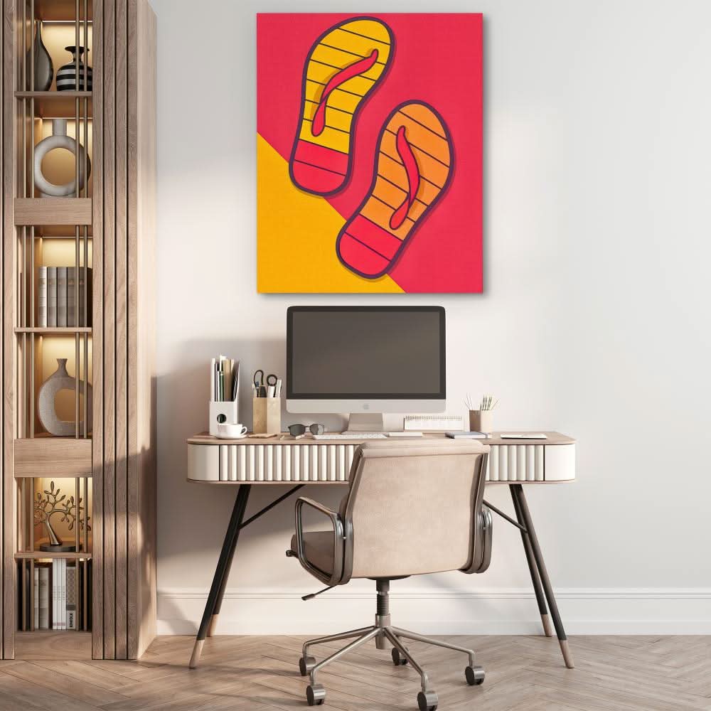 Vibrant Flip Flops - Beach Art