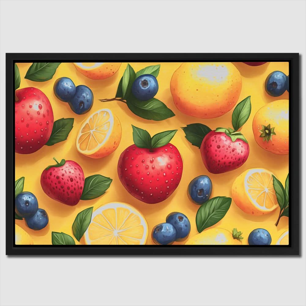 Vibrant Fruit Illustration - Food Art for Kitchen