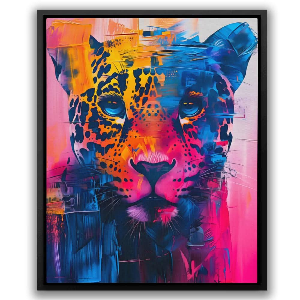 Vibrant Leopard - Modern Colorful Canvas Wall Art