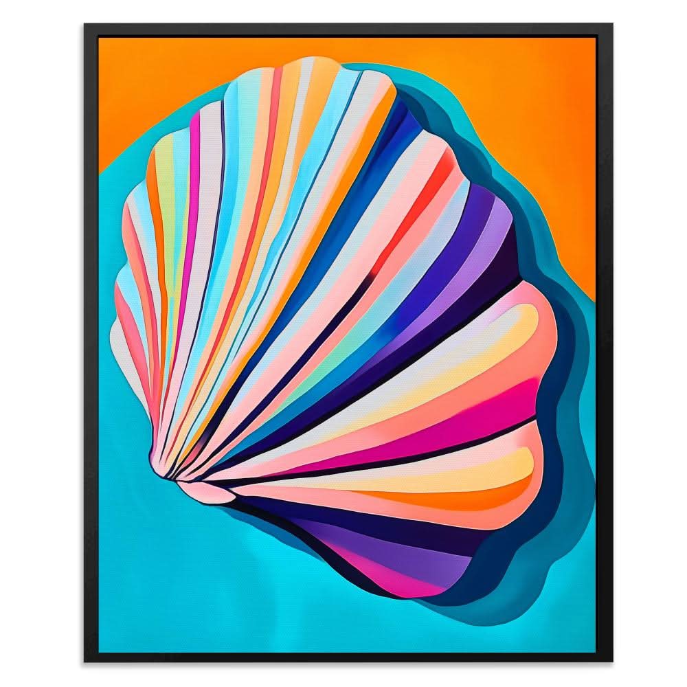 Vibrant Pastel Shell - Beach Art for Bathroom
