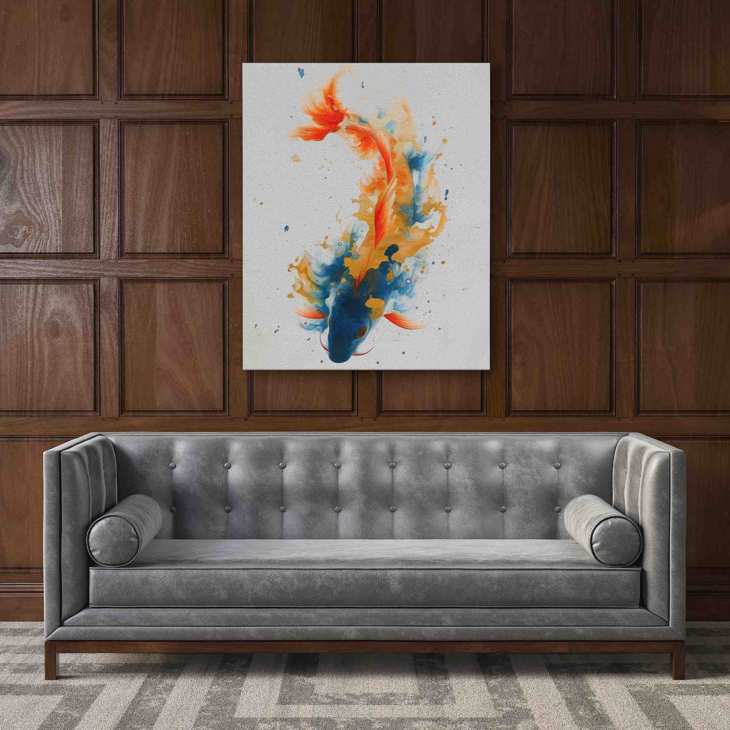 Vibrant Pond Fish - Large Canvas Print
