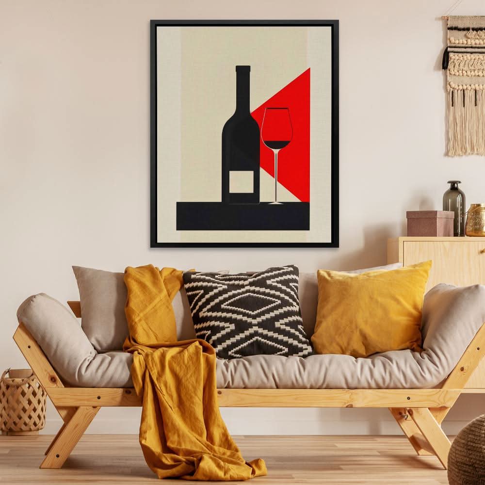Vintage Shadows - Minimalist Beige Canvas Wall Art