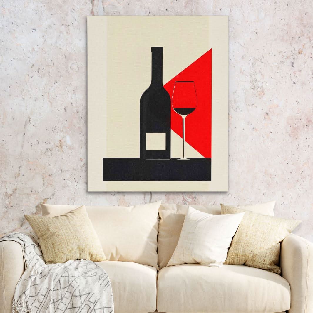 Vintage Shadows - Large Minimalist Canvas Print
