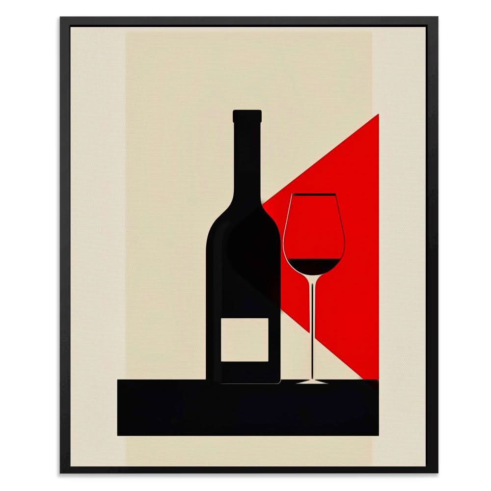 Vintage Shadows - Red and Black Art for Bar and Lounge