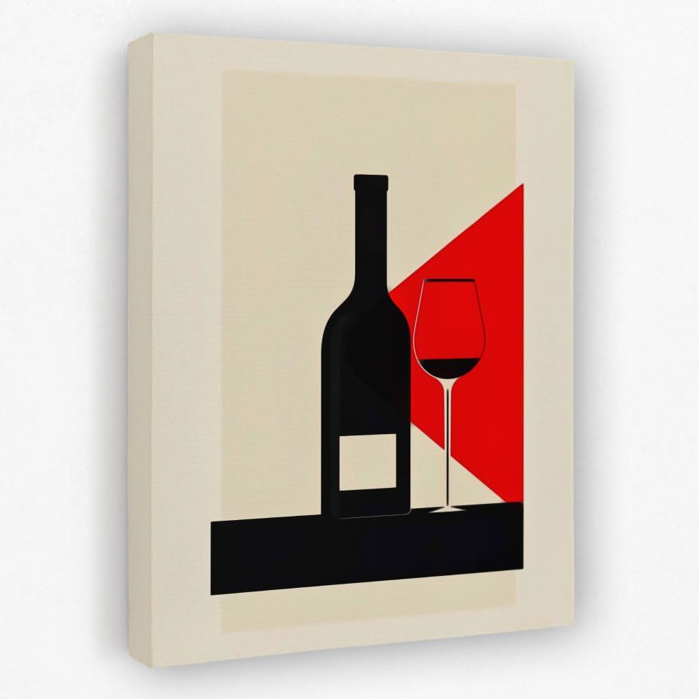 Vintage Shadows - Red and Black Canvas Wall Art