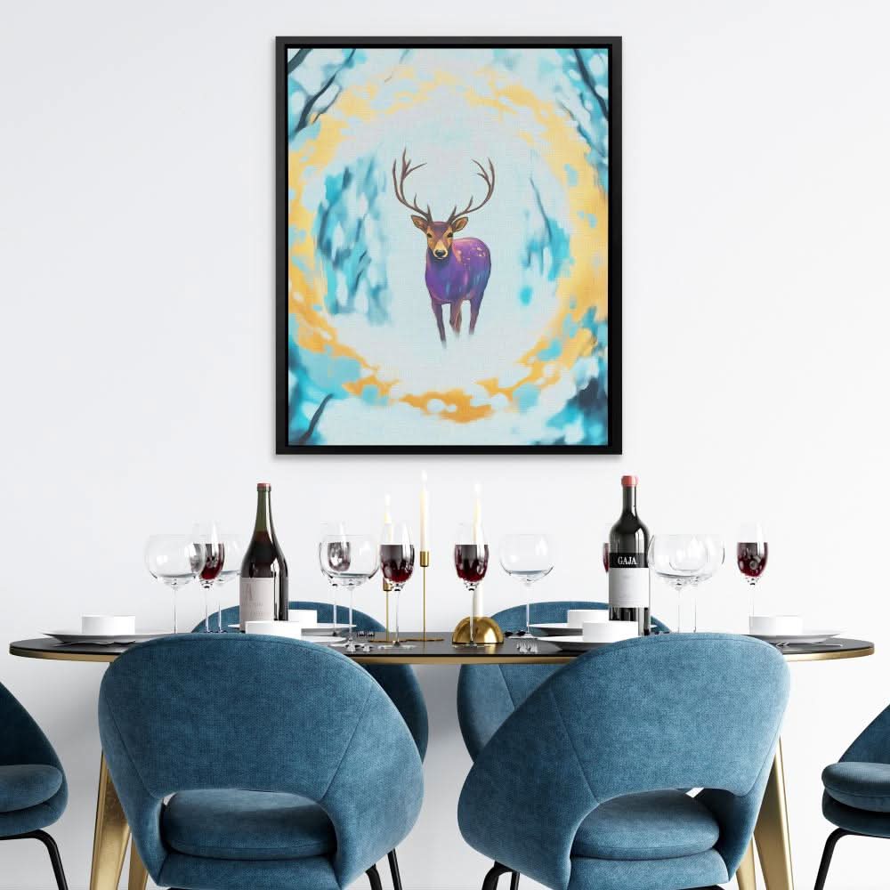 Violet Echoes - Wall Art in Black Frame