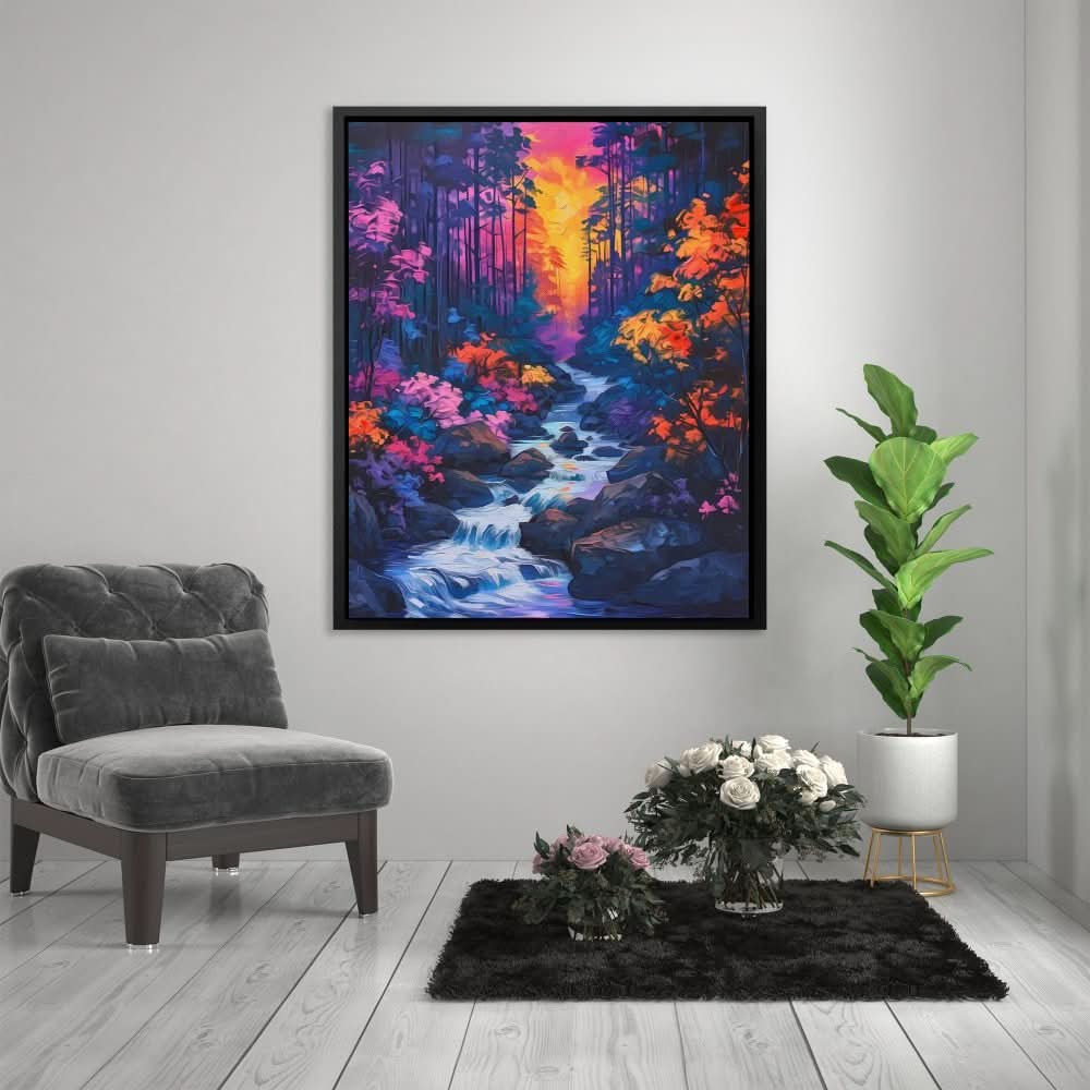 Violet Stream - Large Canvas Print