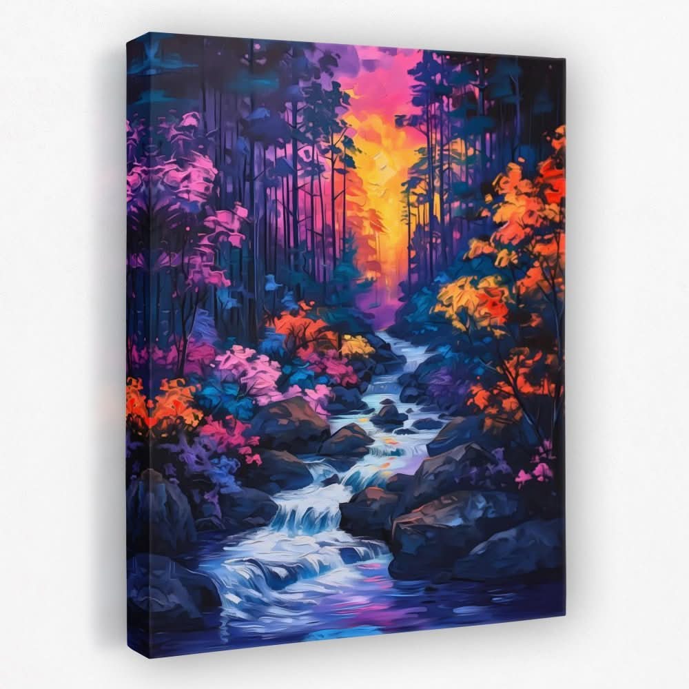 Violet Stream - Nature Canvas Wall Art