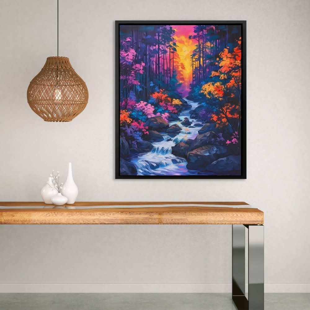 Violet Stream - Blue Wall Art