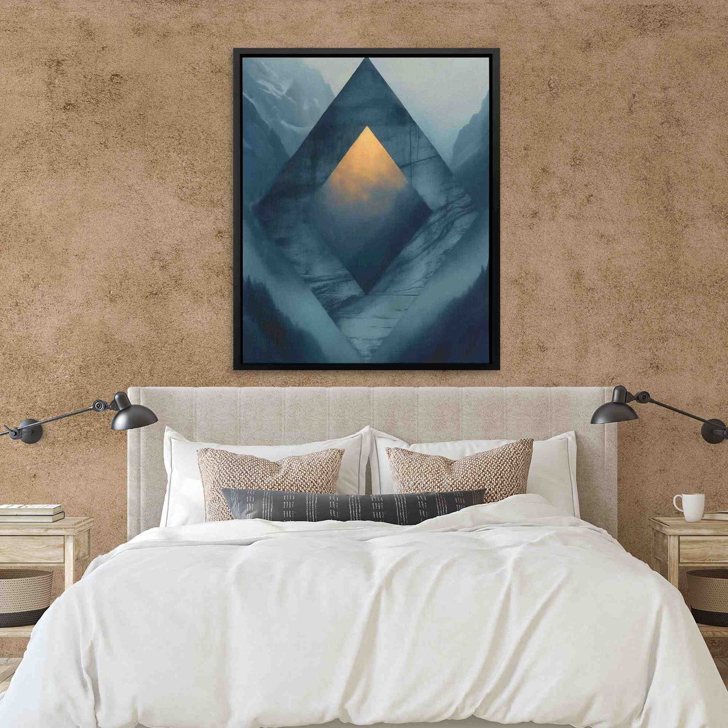 Vision in the Forest - Surrealism Wall Art in Black Frame