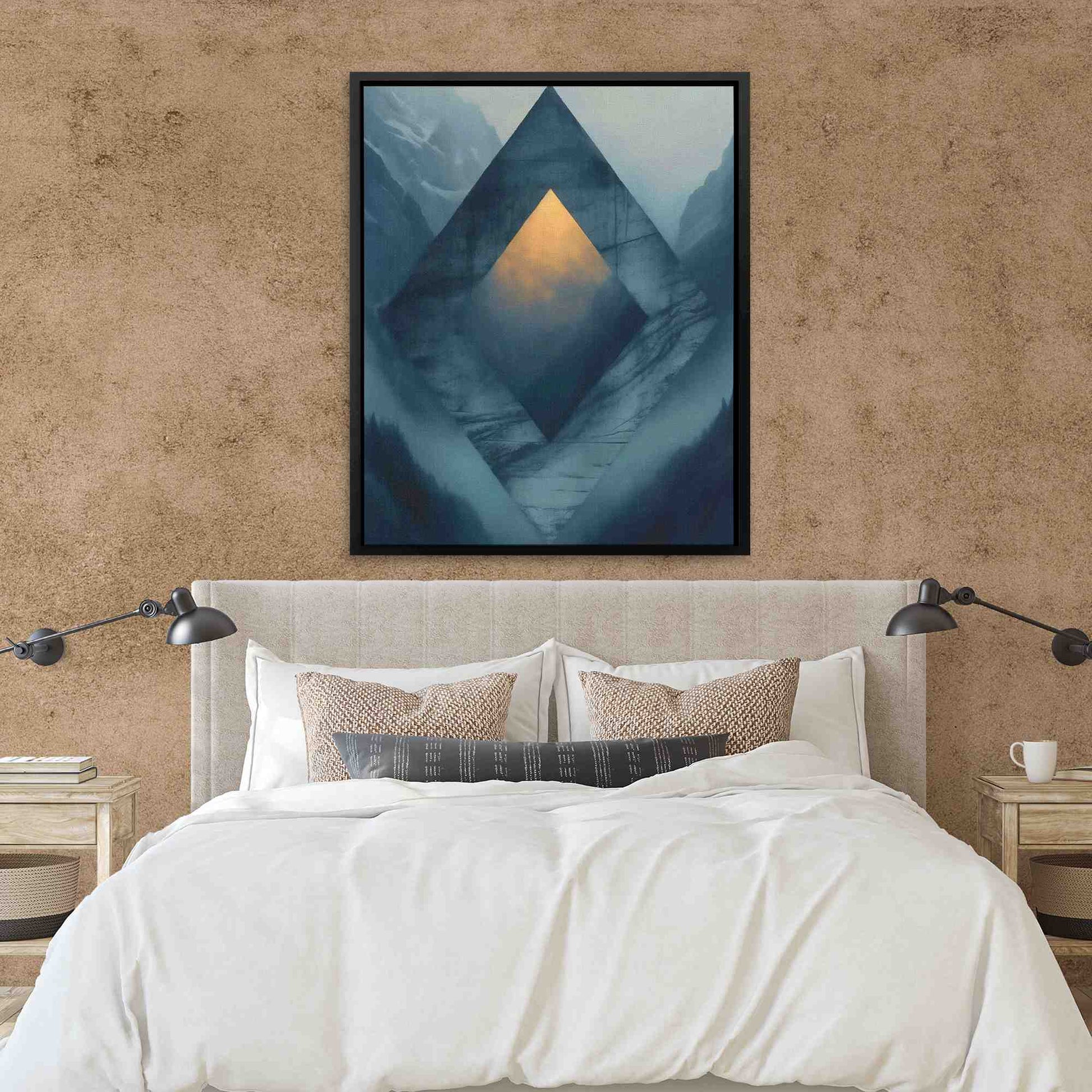 Vision in the Forest - Surrealism Wall Art in Black Frame