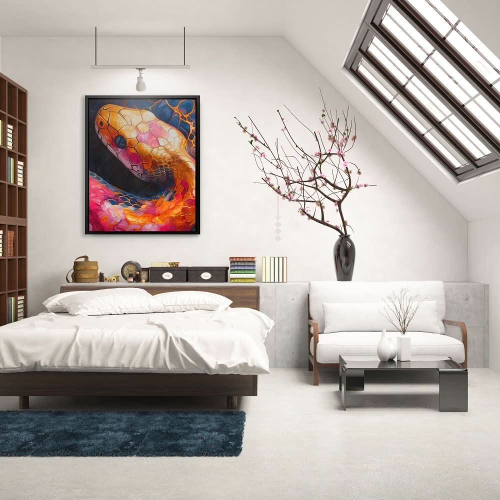 Vivid Venom - Surrealism Colorful Canvas Wall Art