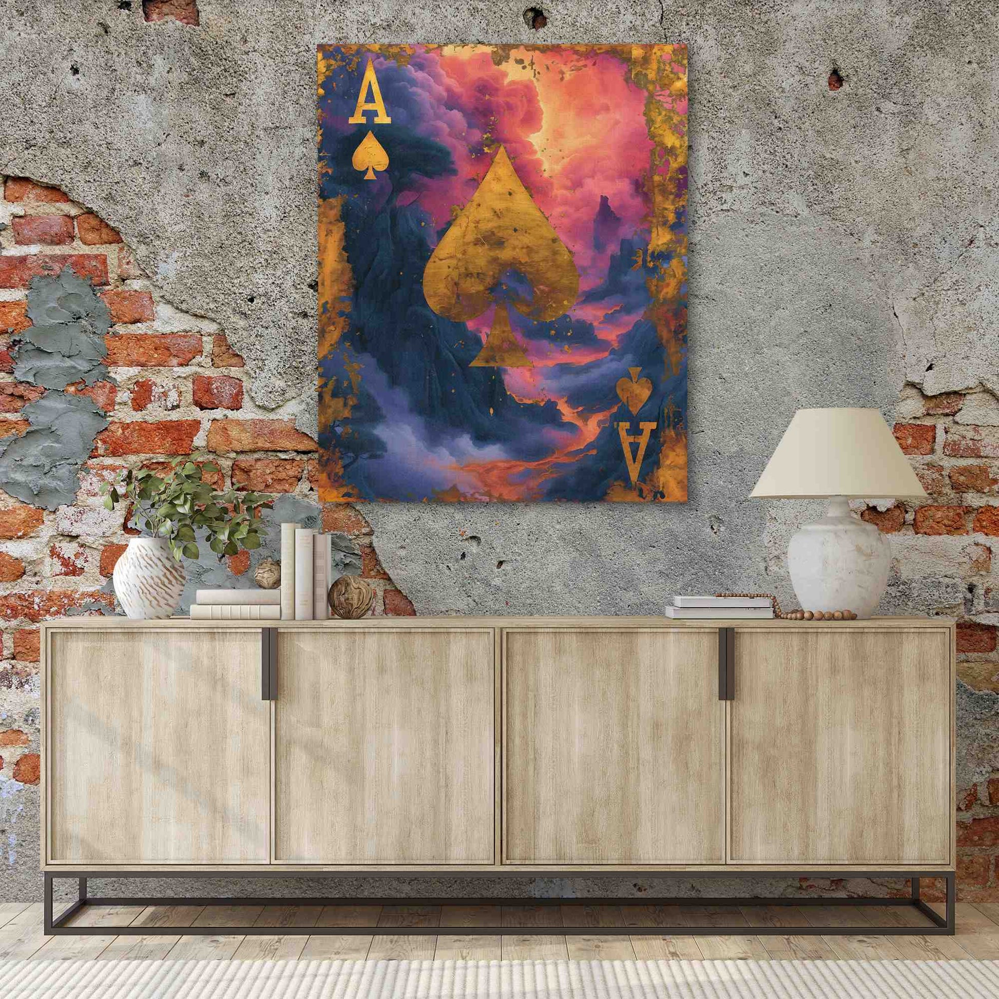 Volcanic Ace of Spades - Luxury Wall Art