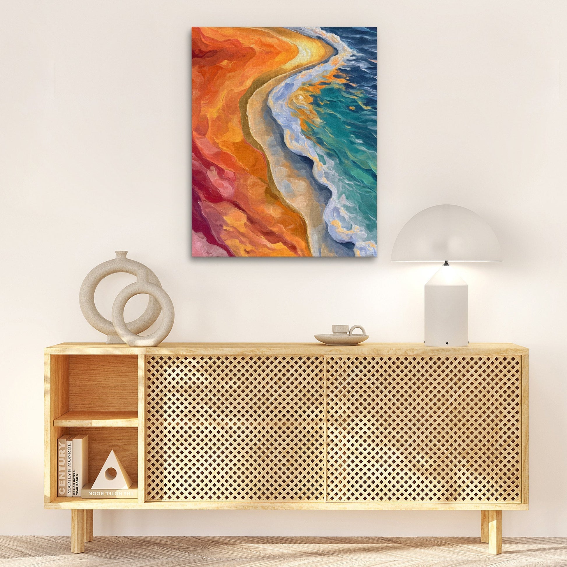 Volcanic Shore Collision - Luxury Wall Art