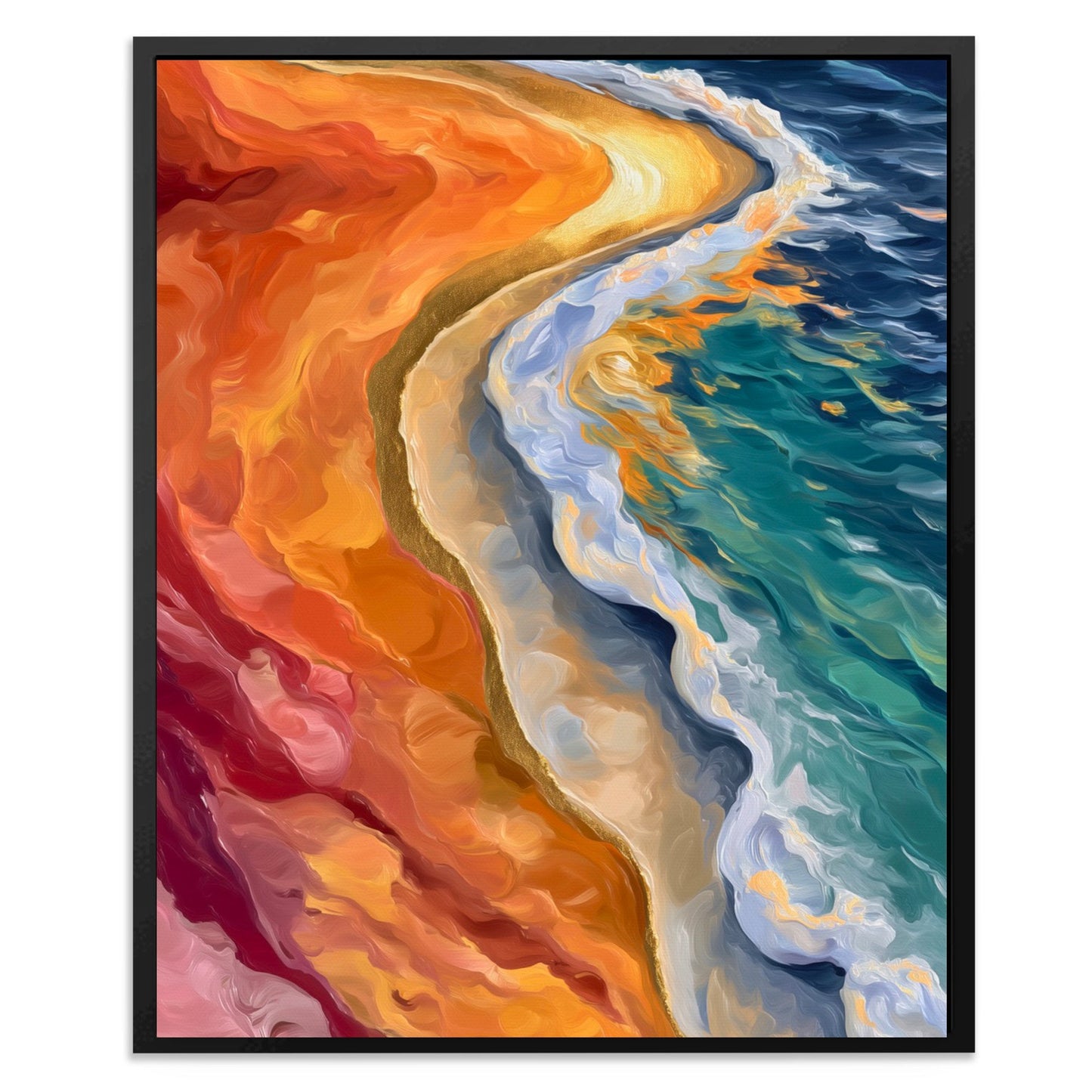 Volcanic Shore Collision - Luxury Wall Art