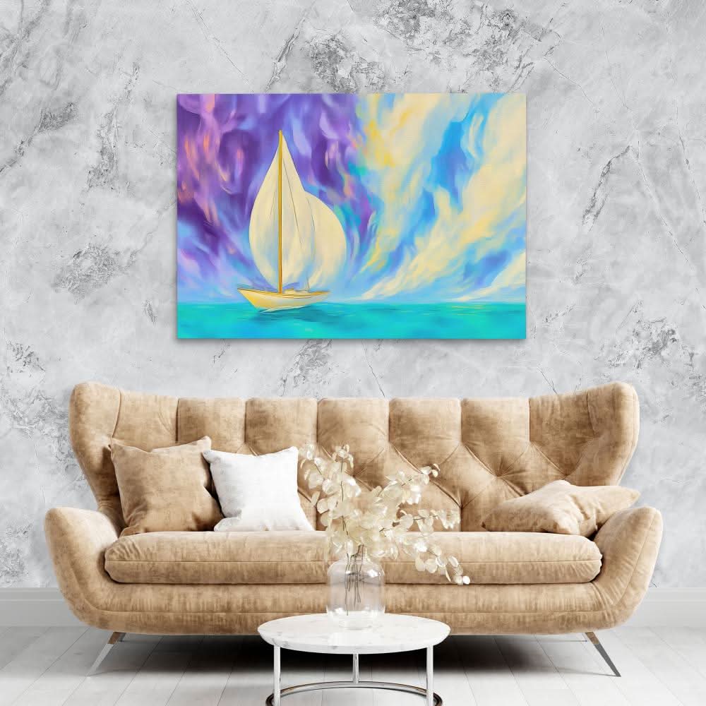 Voyage Through the Veil - Large Surrealism Canvas Print