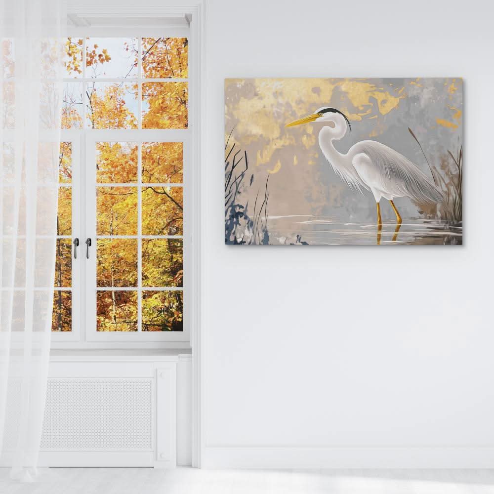Wading Through Light - Oversized Animals Canvas Wall Art