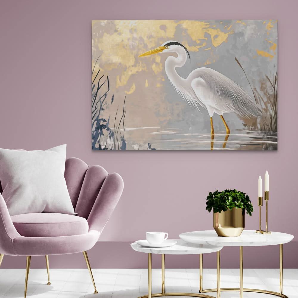 Wading Through Light - Large Modern Canvas Print