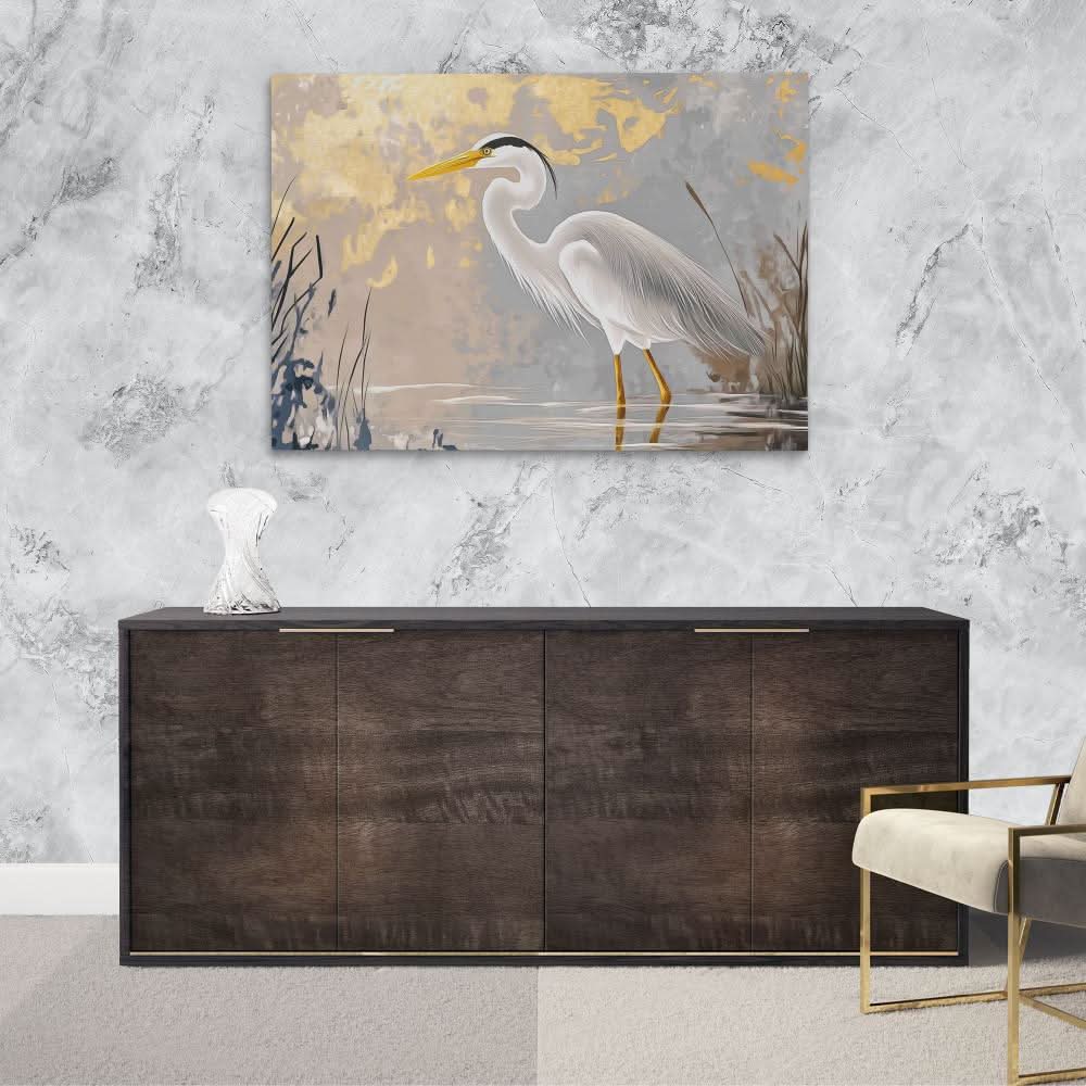 Wading Through Light - Animals Art for Bathroom