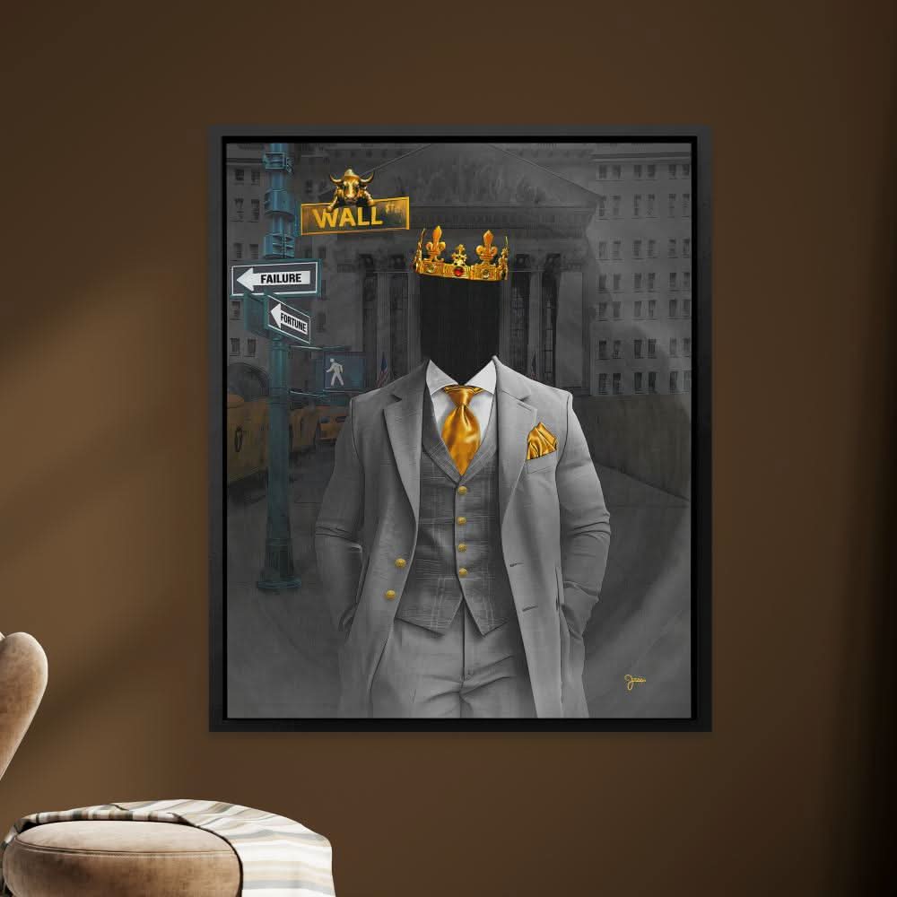 Wall Street Fortune - Black Wall Art for Home Office