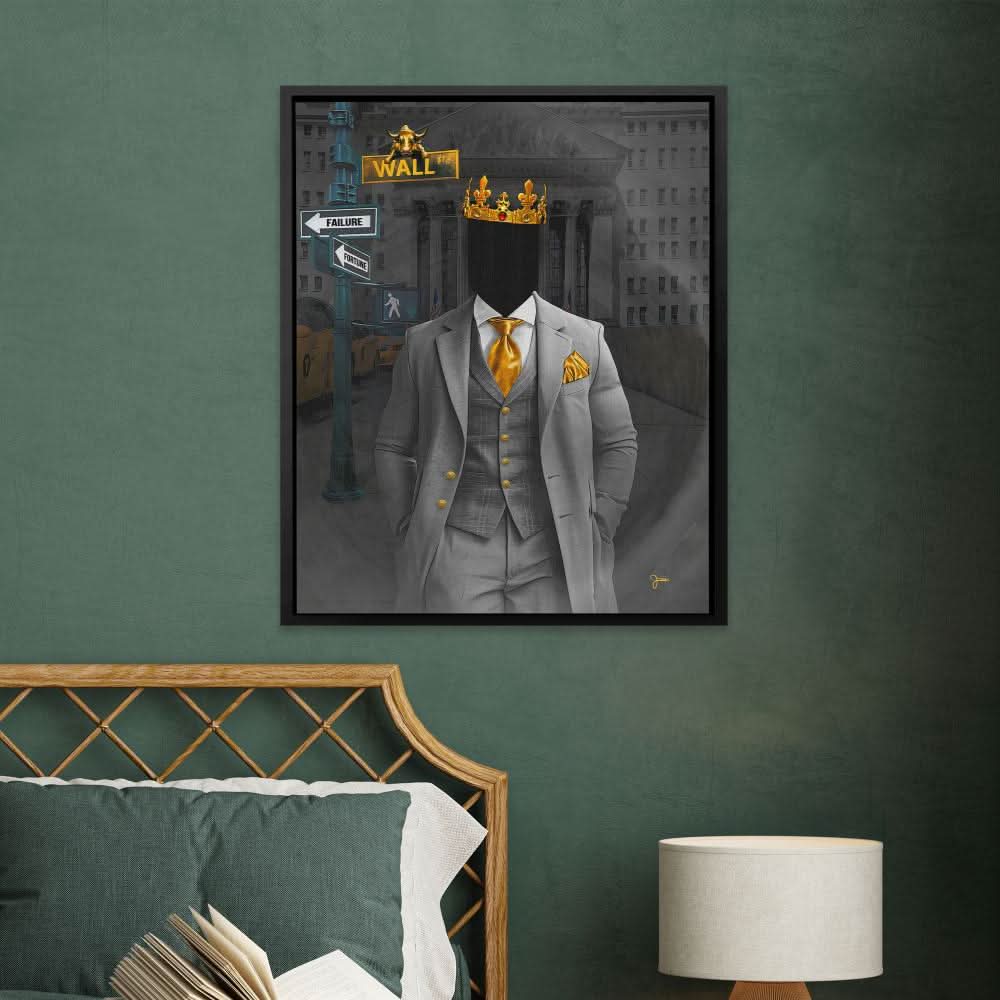 Wall Street Fortune - Black Anonymous Canvas Print