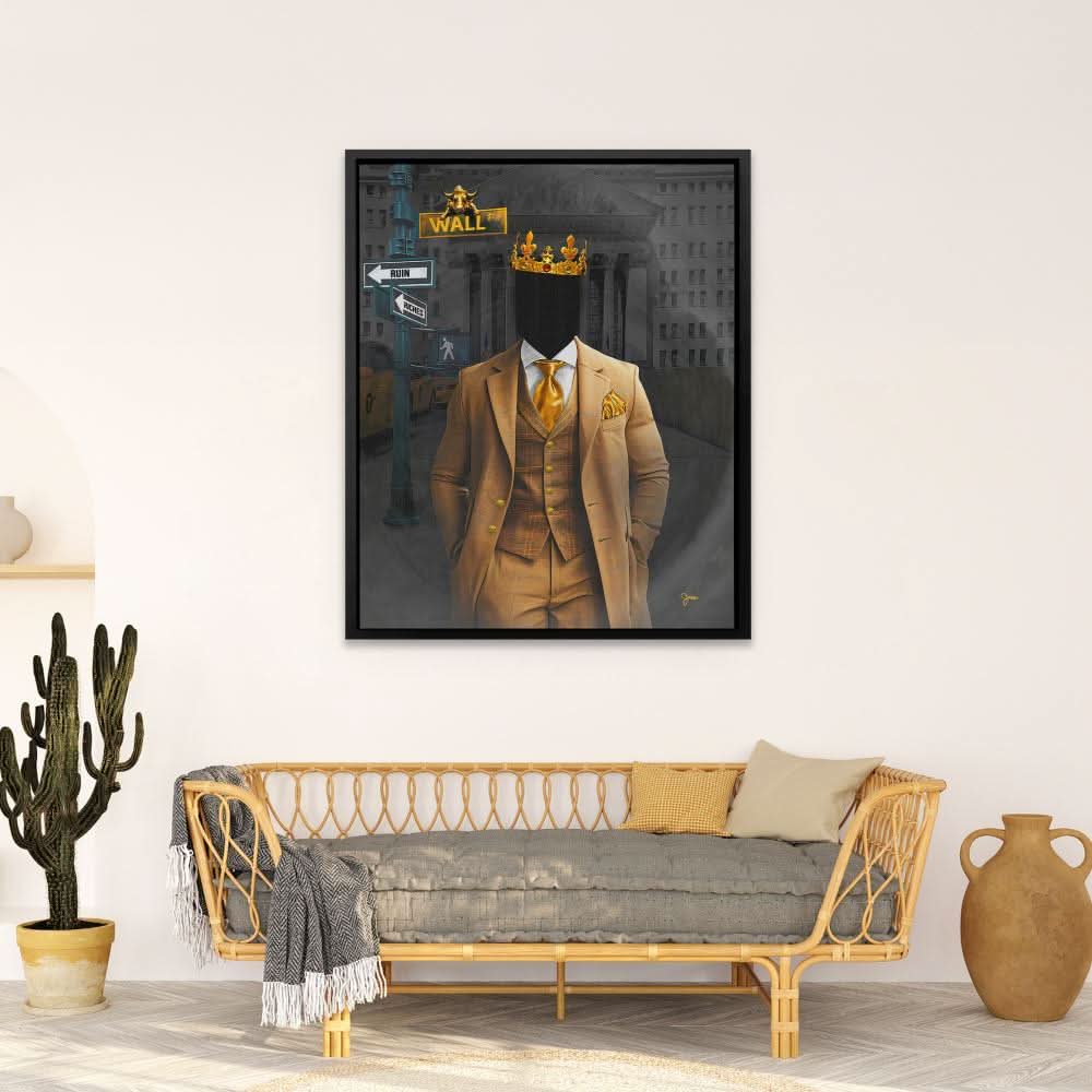 Wall Street Riches - Large Contemporary Canvas Print