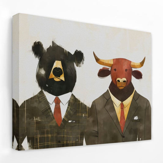 Wall Street Stonks - Bear Canvas Wall Art
