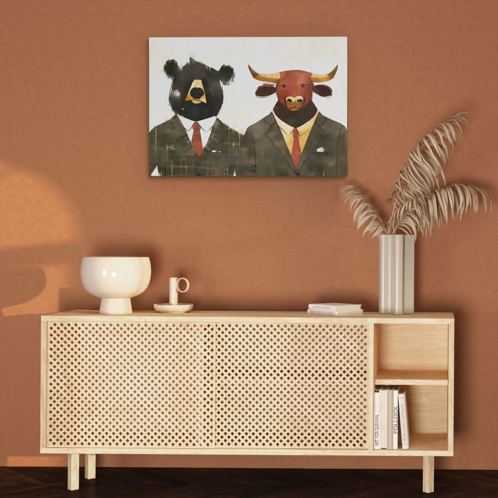 Wall Street Stonks - Contemporary Wall Art in Black Frame