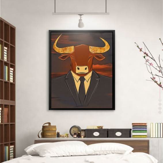Wall Street Wisdom - Bull Canvas Print