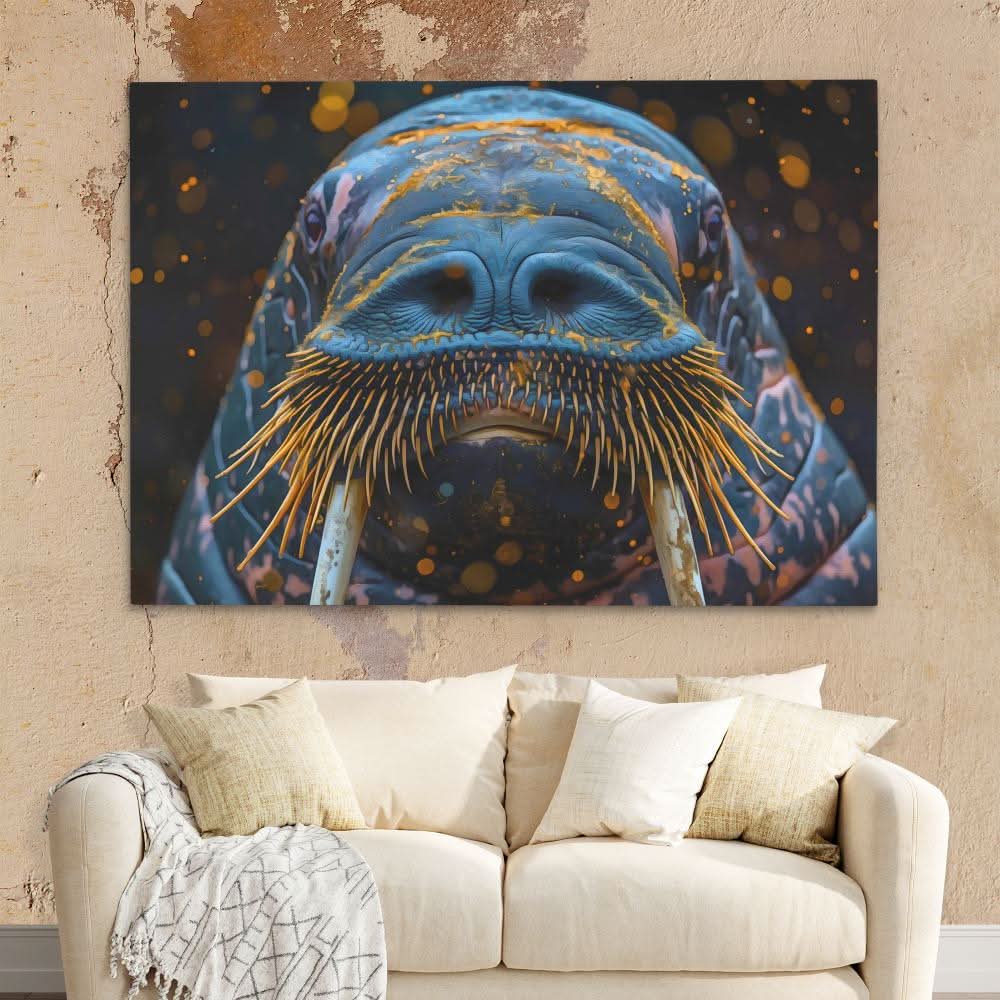 Walrus Mustache - Large Modern Canvas Print